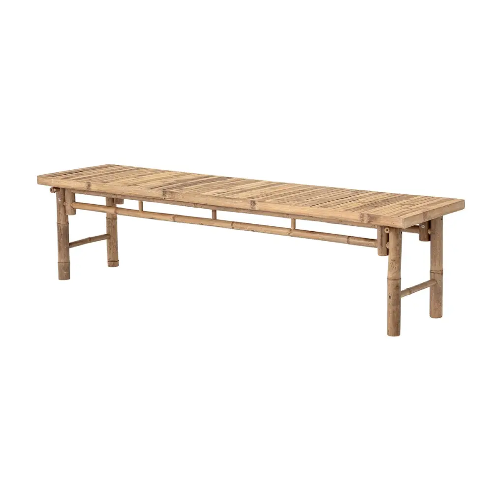Outdoor Sole Backless Bamboo Bench - Real