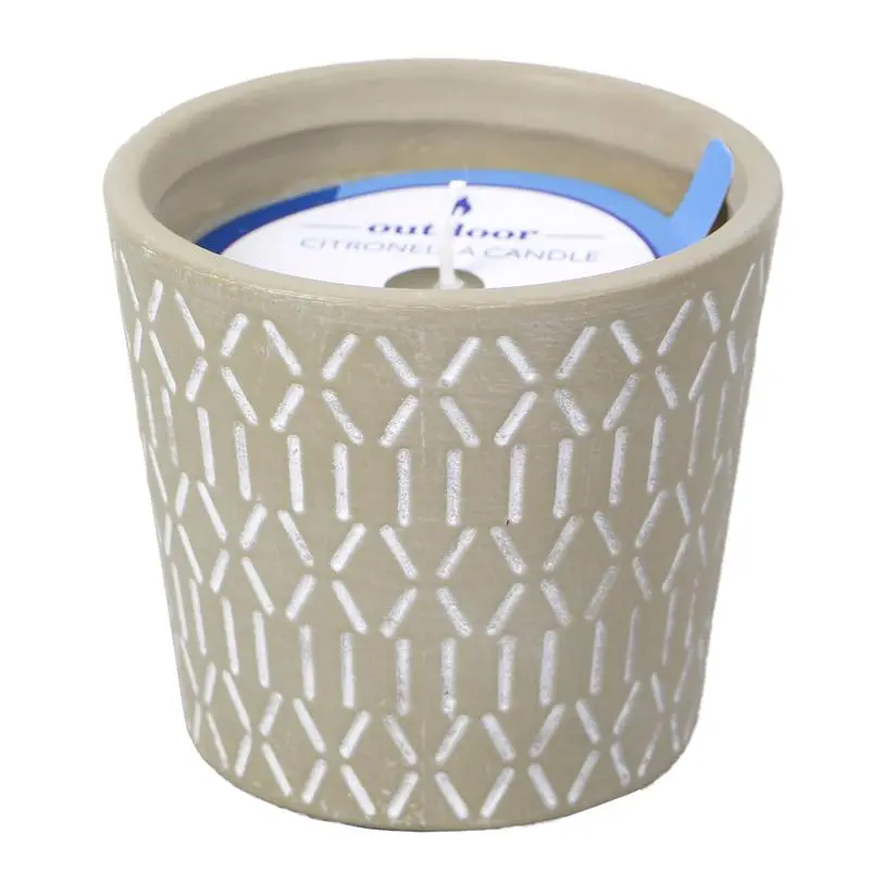 Outdoozie Assorted Ceramic 4 . H Zander Dash Citronella Candle Pack 9