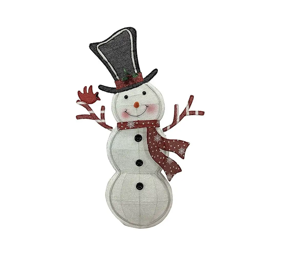 Santas Forest 72813 Glistening LED Snowman White LED String Bulb Holiday Decor