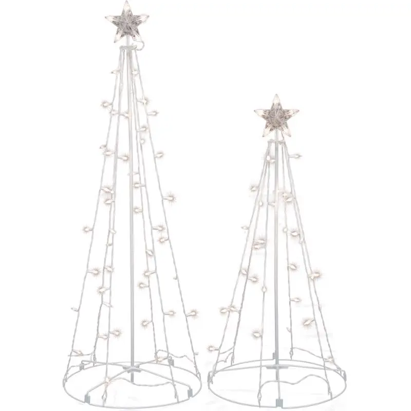 Celebrations LED Cool White String Light Tree 3 ft and 4 ft Yard Decor