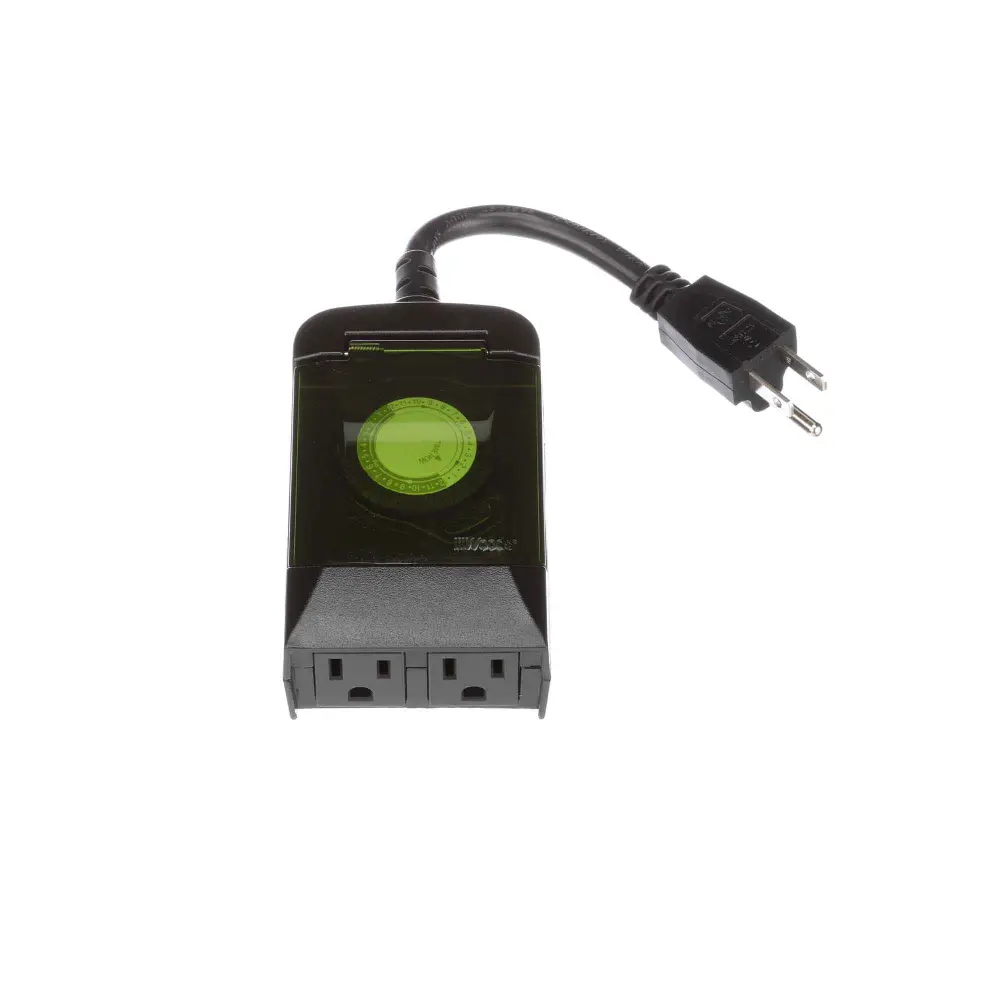 24-Hour Outdoor Mechanical Timer 2 Earthed Sockets, 24-Setting (On and Off)