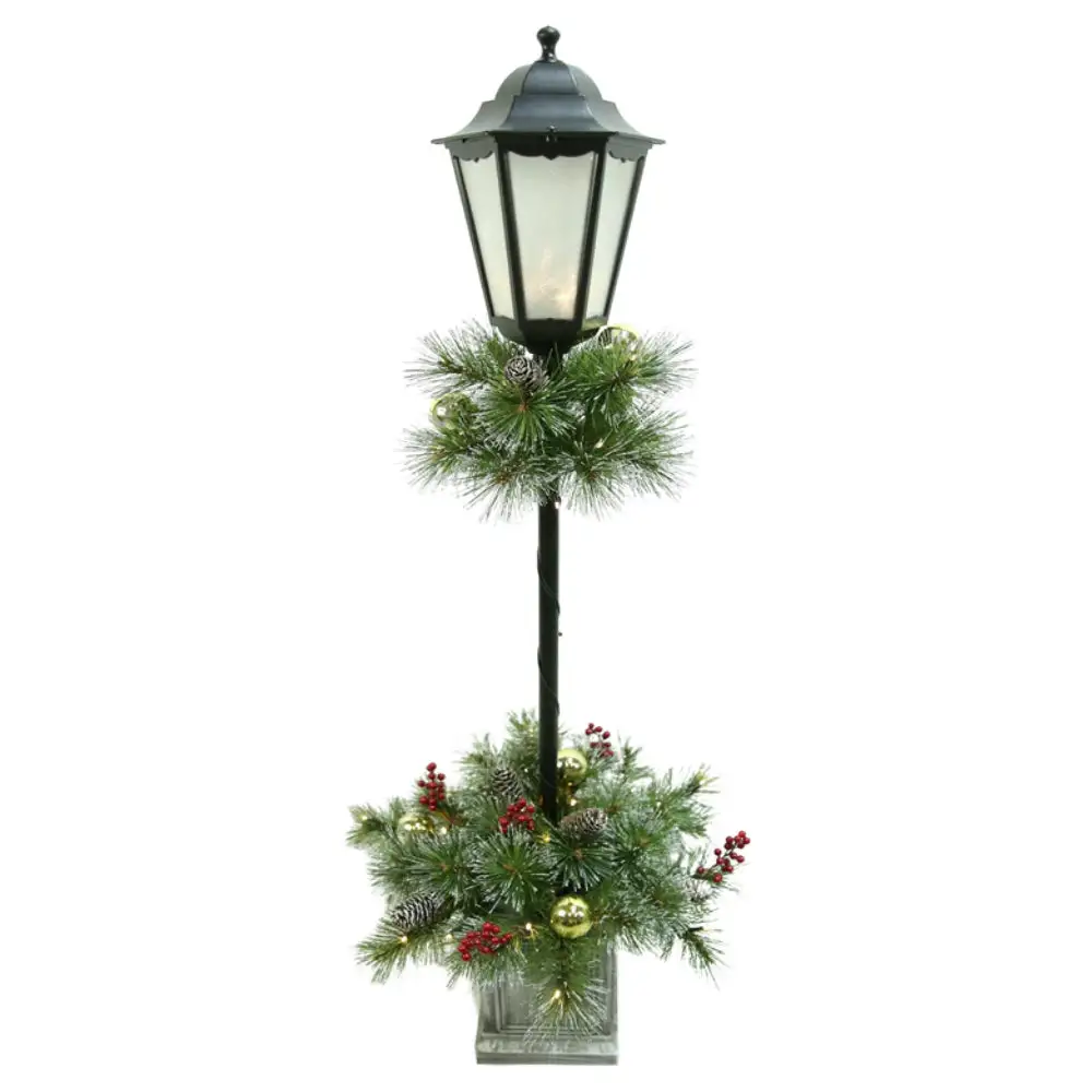 Santas Forest 27440 Christmas Figurine Lamp Post 4 Feet Tall Outdoor Decor