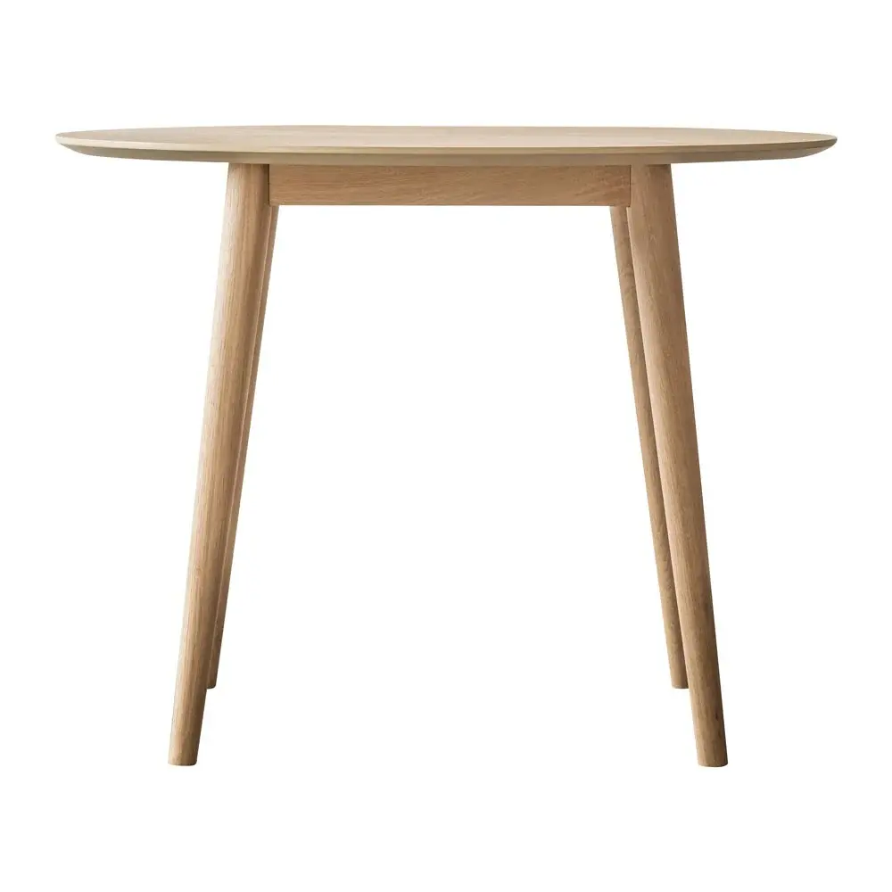 Milano 4 Seater Round Dining Table Oak