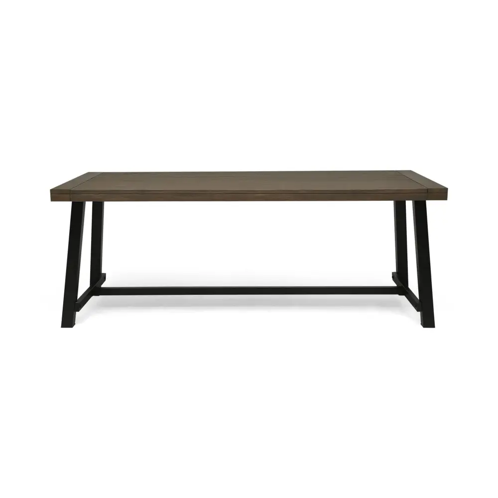 Outdoor Dining Table - Pewter / Rustic Metal