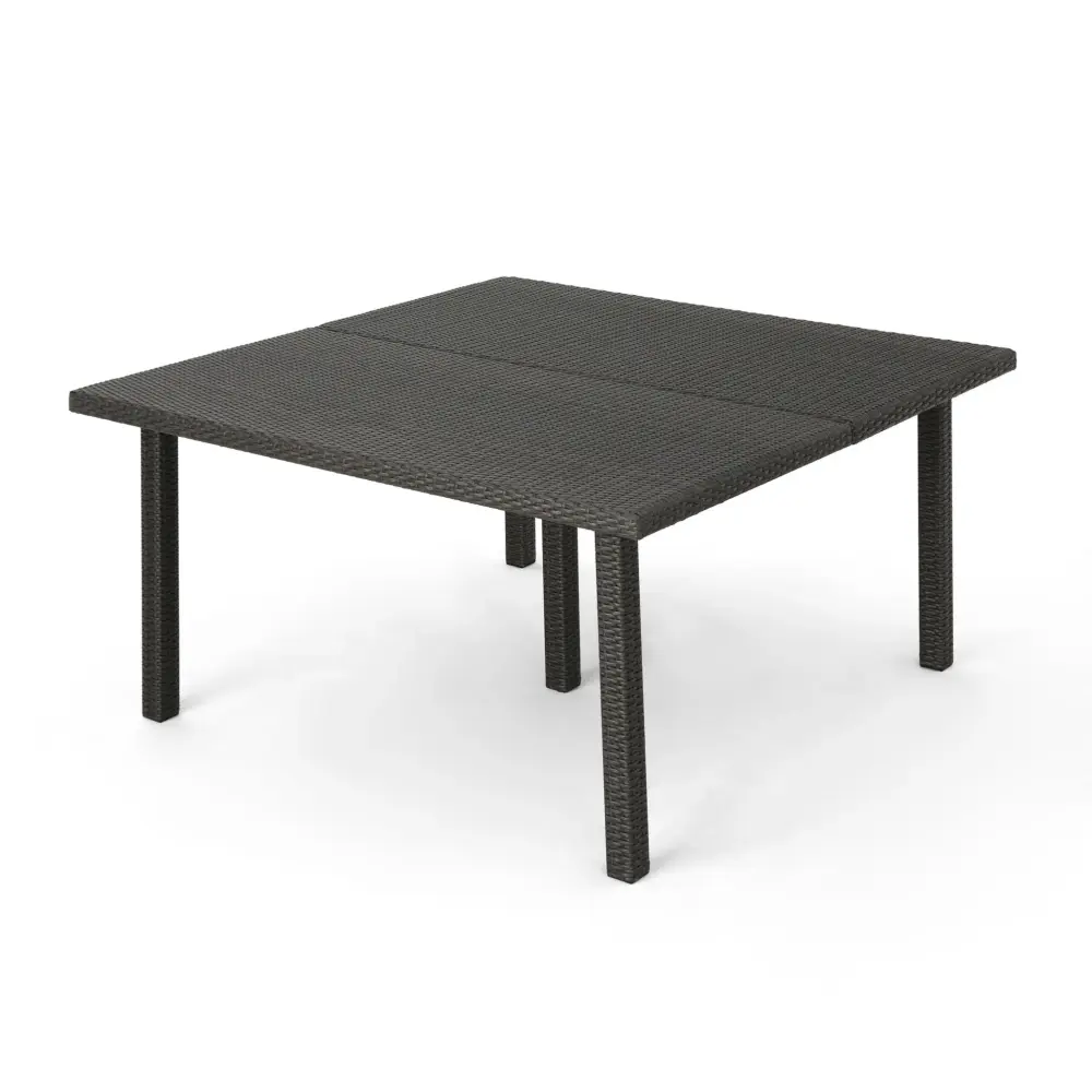 Outdoor Square Rattan Wicker Dining Table - Graphite