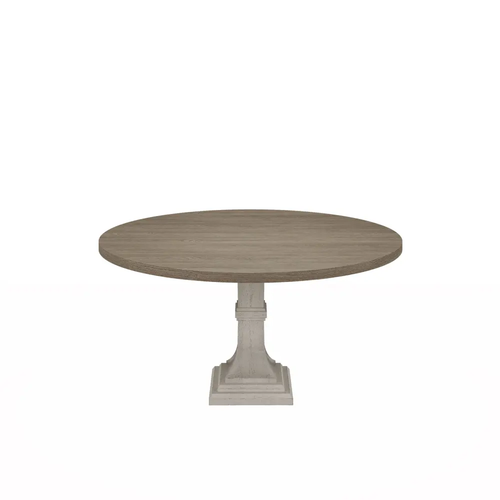 Tannen - Round Dining Table - Ivory And Gray 48 Inch Diameter