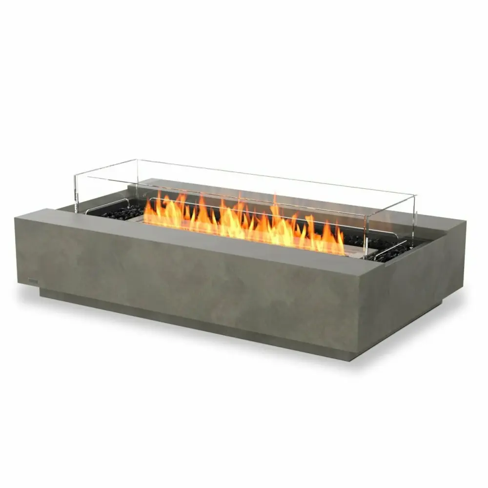 EcoSmart Fire - Cosmo 50" Rectangular Concrete Fire Pit Table | CSA Certified