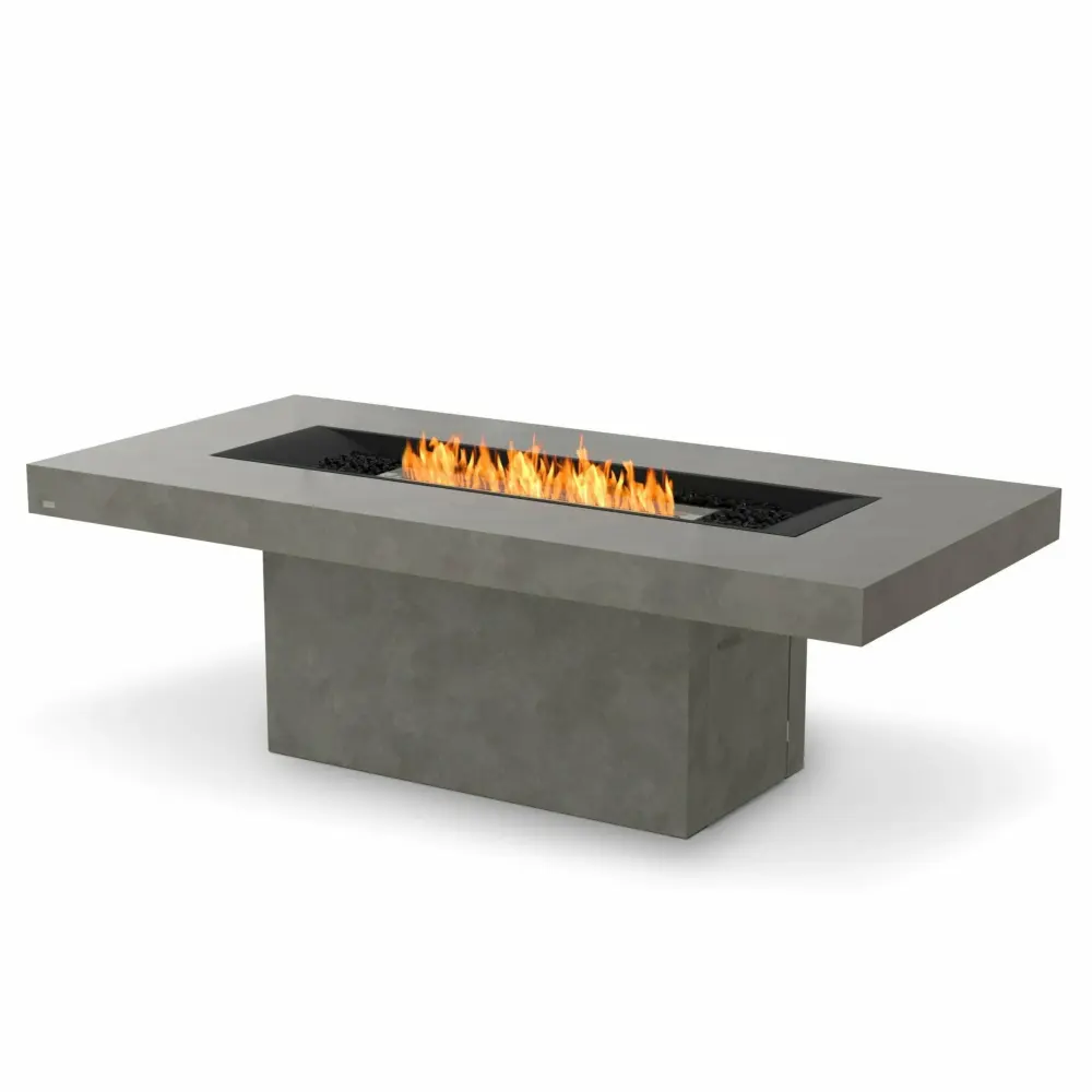 EcoSmart Fire - Gin 90" (Dining) Rectangular Concrete Fire Pit Table