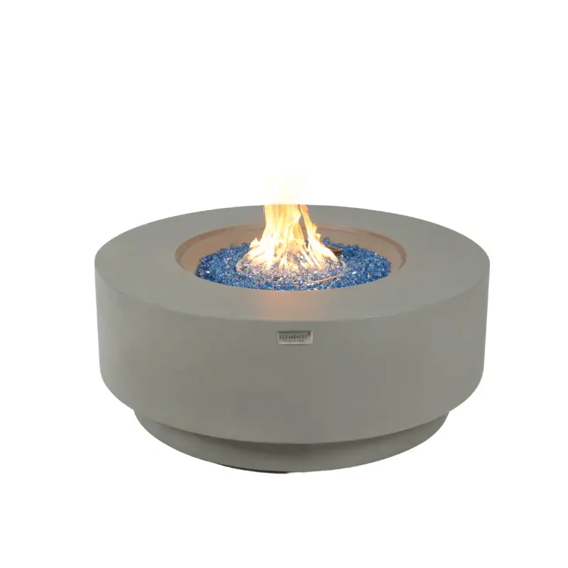 Elementi Plus - Colosseo Round Concrete Fire Pit Table - OFG414LG Camping Trips