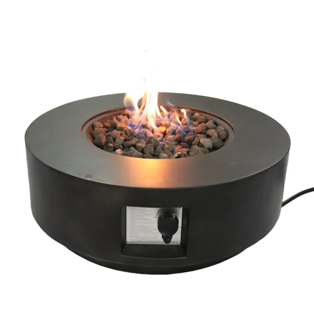 Multi-Fuel Fiber Reinforced Propane Gas Outdoor Fire Pit Table Lid - Charcoal
