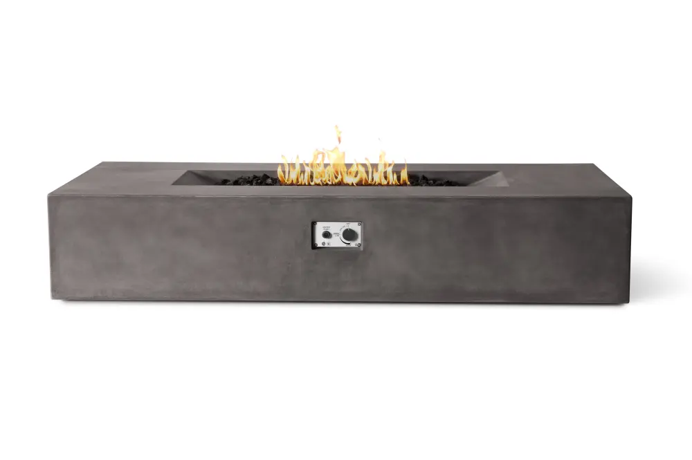 Portable Fire Pit PyroMania Fire - Laguna Rectangle Concrete Fire Pit Table