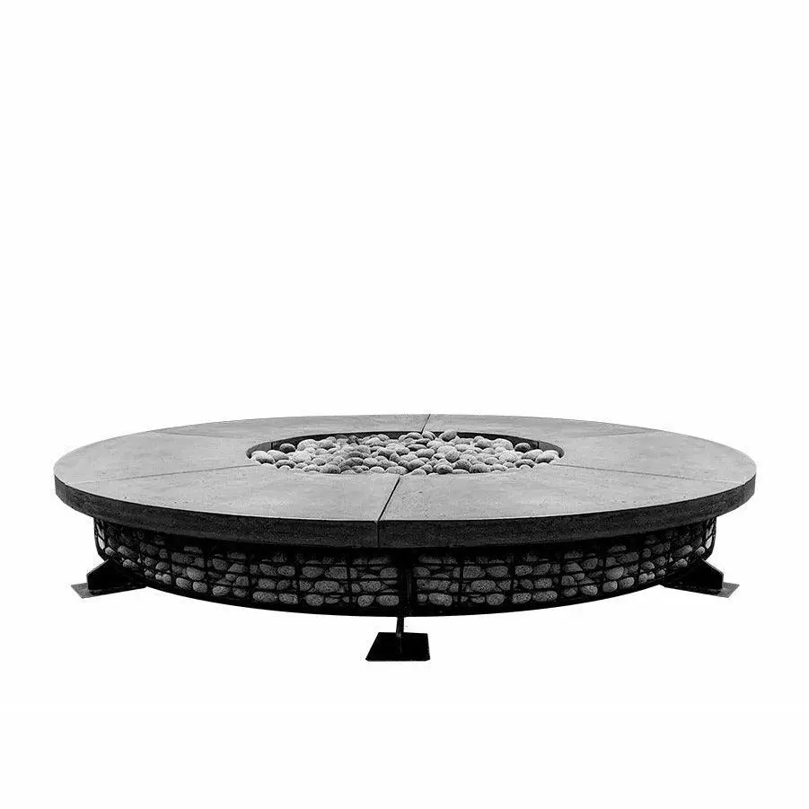 Prism Hardscapes - Fuego 89" Round Concrete Fire Table