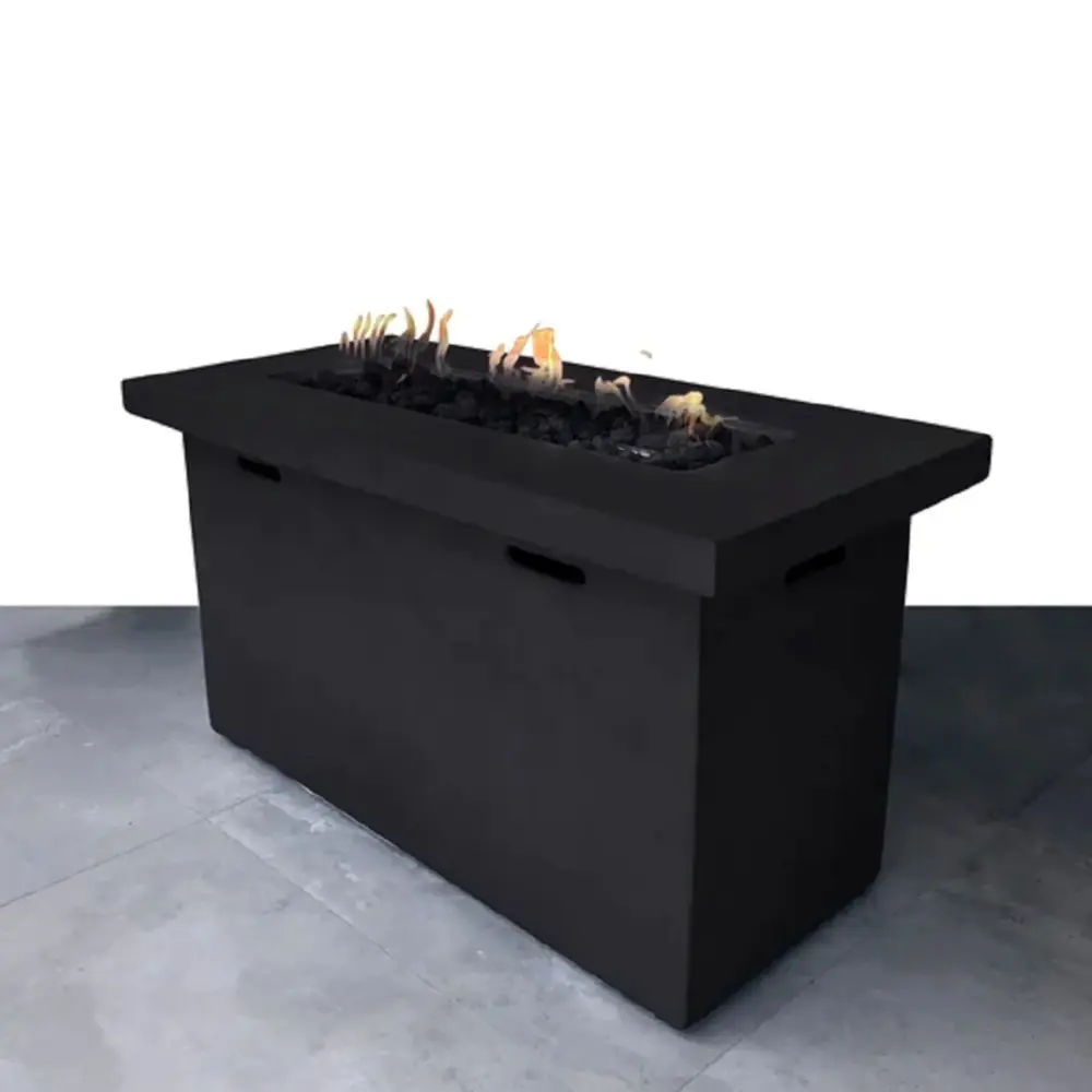 Reinforced Propane Outdoor Fire Pit Table Hard-wearing Construction - Charcoal Cover Included