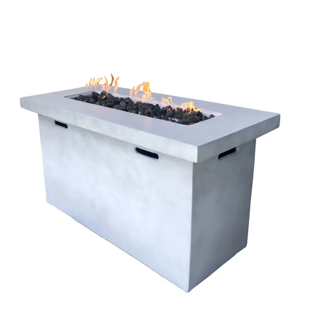 Reinforced - Propane Outdoor Fire Pit Table Slate Grey