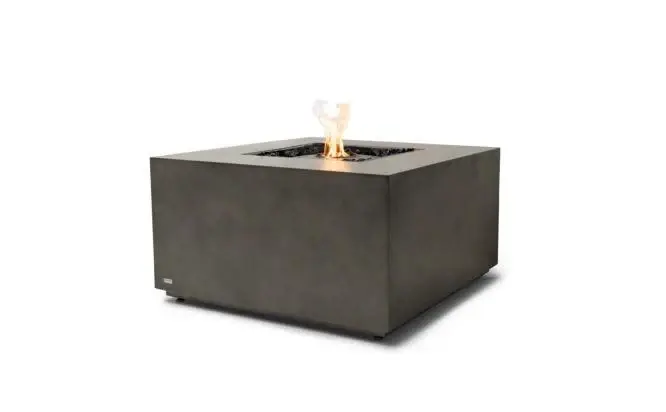 Steel Outdoor Fireplace EcoSmart Fire - Chaser 38 Square Concrete Fire Pit Table ESF.O.CHA.38