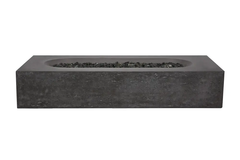 Weather-Resistant PyroMania Fire - Alchemy Rectangle Concrete Fire Pit Table