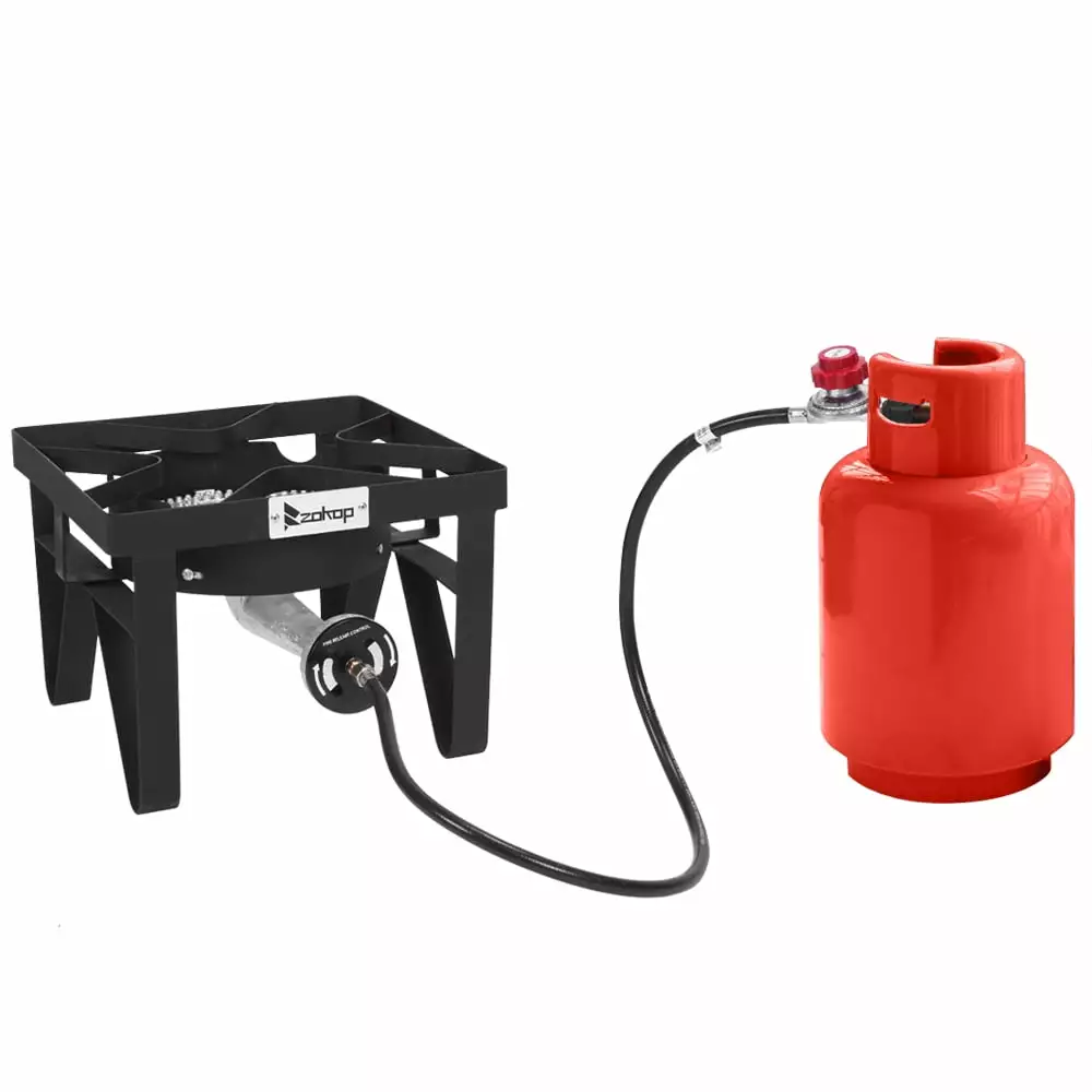 20W BTU Outdoor Square Furnace Home Brewing and Fry Cooking Kepooman