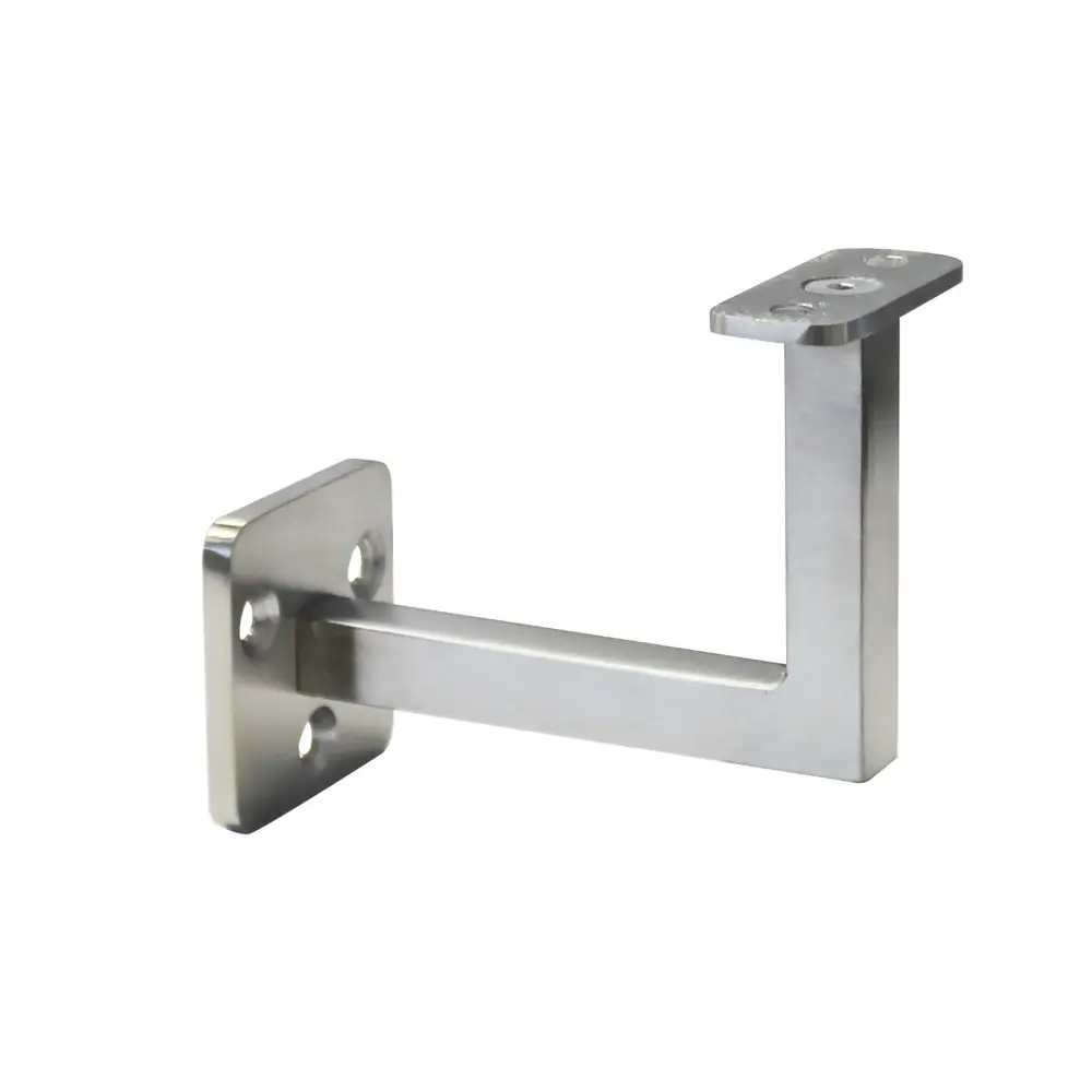 Square Handrail Bracket, Stainless Metal