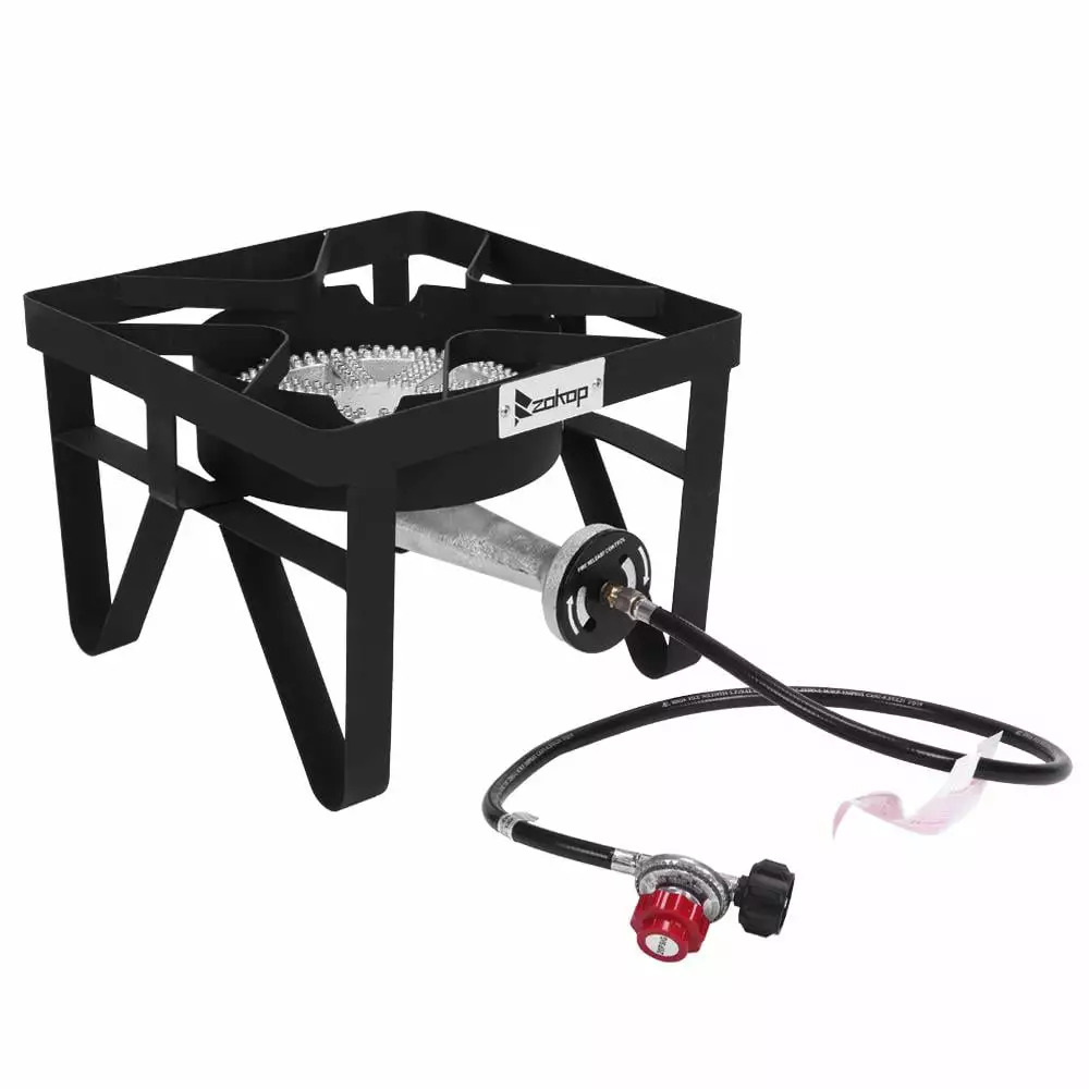 SamyoHome Outdoor Burner Stove Square Furnace 20W BTU High Pressure Valve
