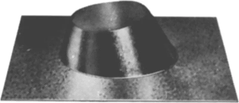 AmeriVent 8FFU Round Flashing, Galvanized Chromed