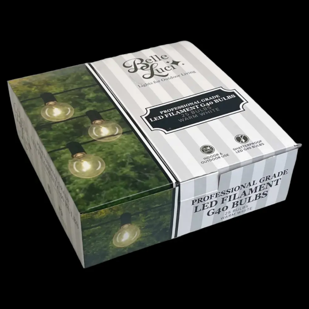 Bulbs - Belle Luci Filament LED Bulbs - E17 Base G50 & G40 Restaurant Use