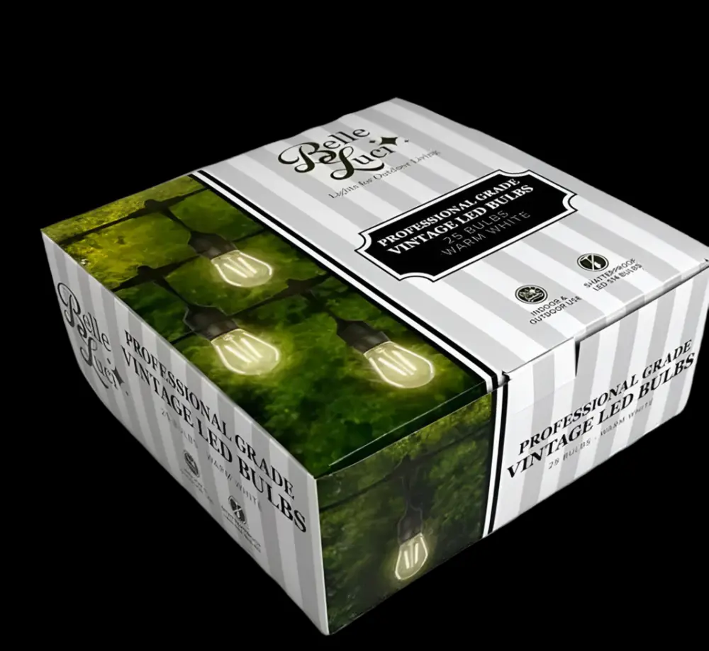 Bulbs - Belle Luci S14 Filament LED Bulbs - Heated White Stainless Steel