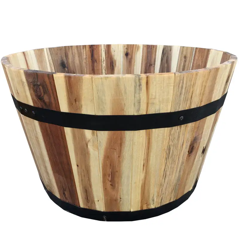 Avera Products 12 H x 21 W x 21 D Wood Traditional Planter Natural