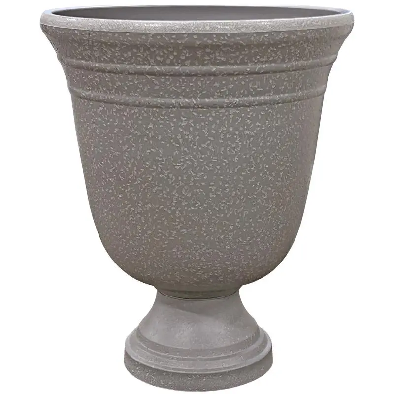 Classic Home & Garden 19.5 . H X 16 . D Plastic Westpoint Urn Planter Stone Finish