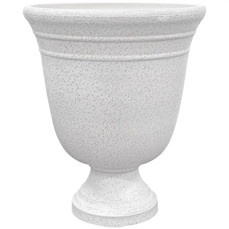 Classic Home & Garden 19.5 . H X 16 . D Plastic Westpoint Urn Planter White Finish