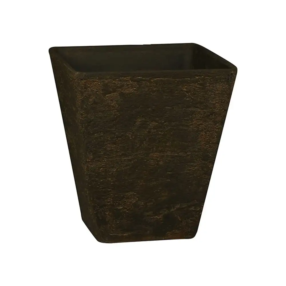 HC Companies Tahoe Square Planter 15 Inch Falcon Brown Stylish Garden Planter