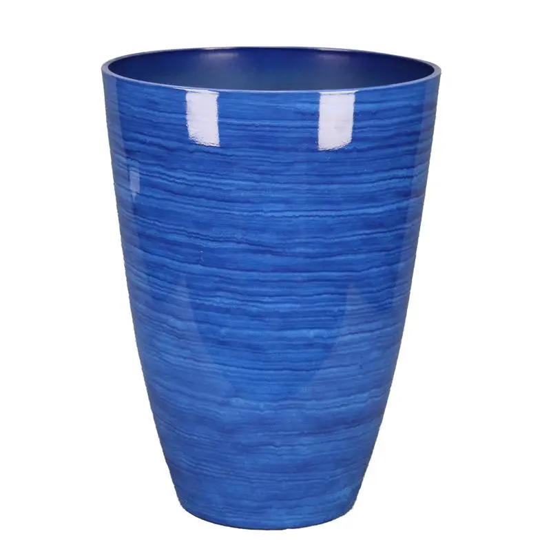 L&G Solutions 22 Inch Polyresin Baja Planter Cobalt Blue Indoor Outdoor Use