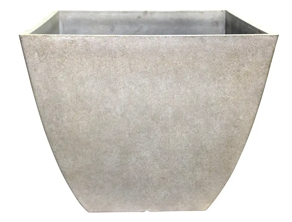 Southern Patio HDR-012184 16 Inch Bone Square Newland Planter Garden
