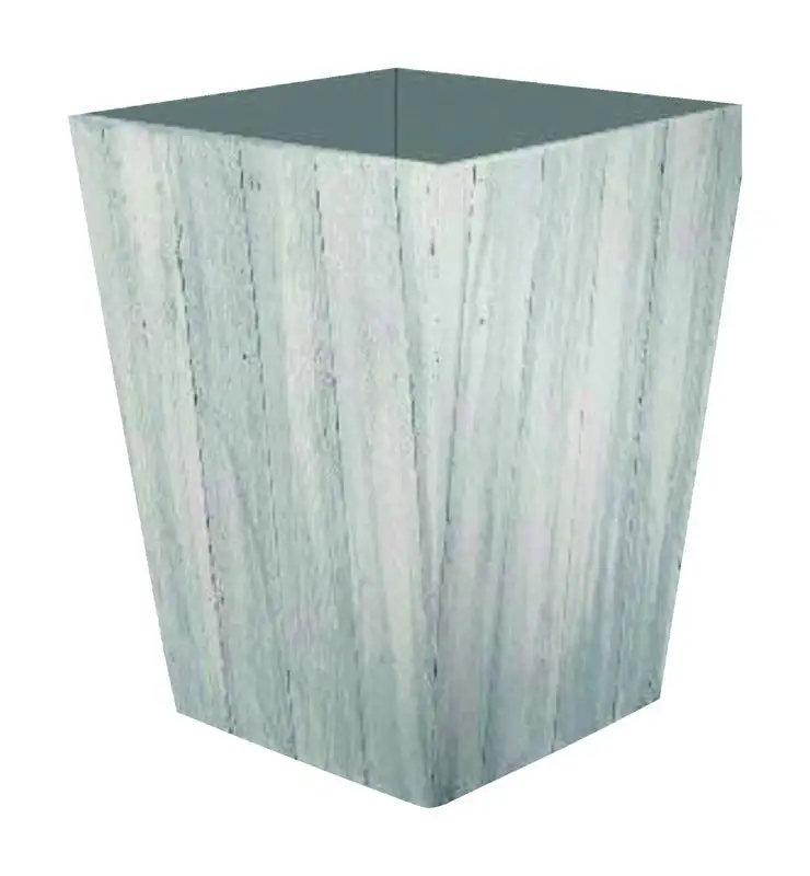 Suncast Farmington 18 Inch Gray/White Resin Square Planter