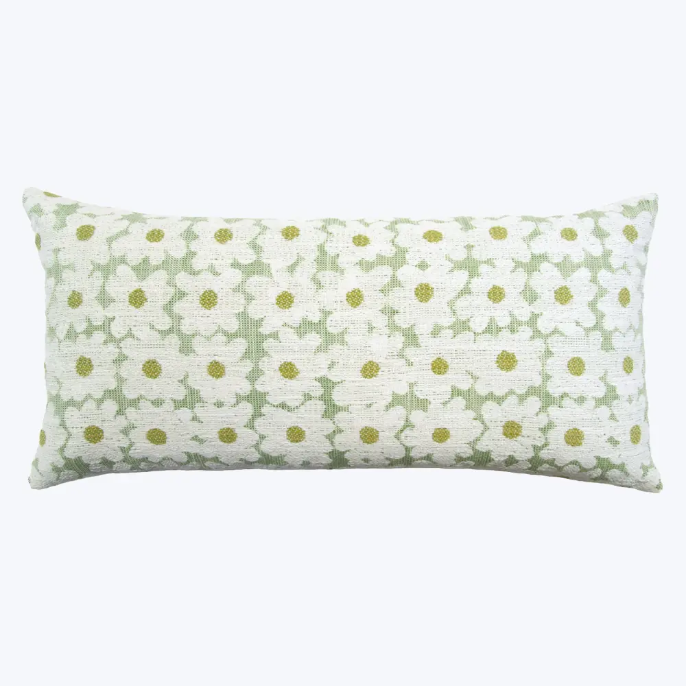 Daisy Indoor/Outdoor Lumbar Pillow, Pear Patio Furniture