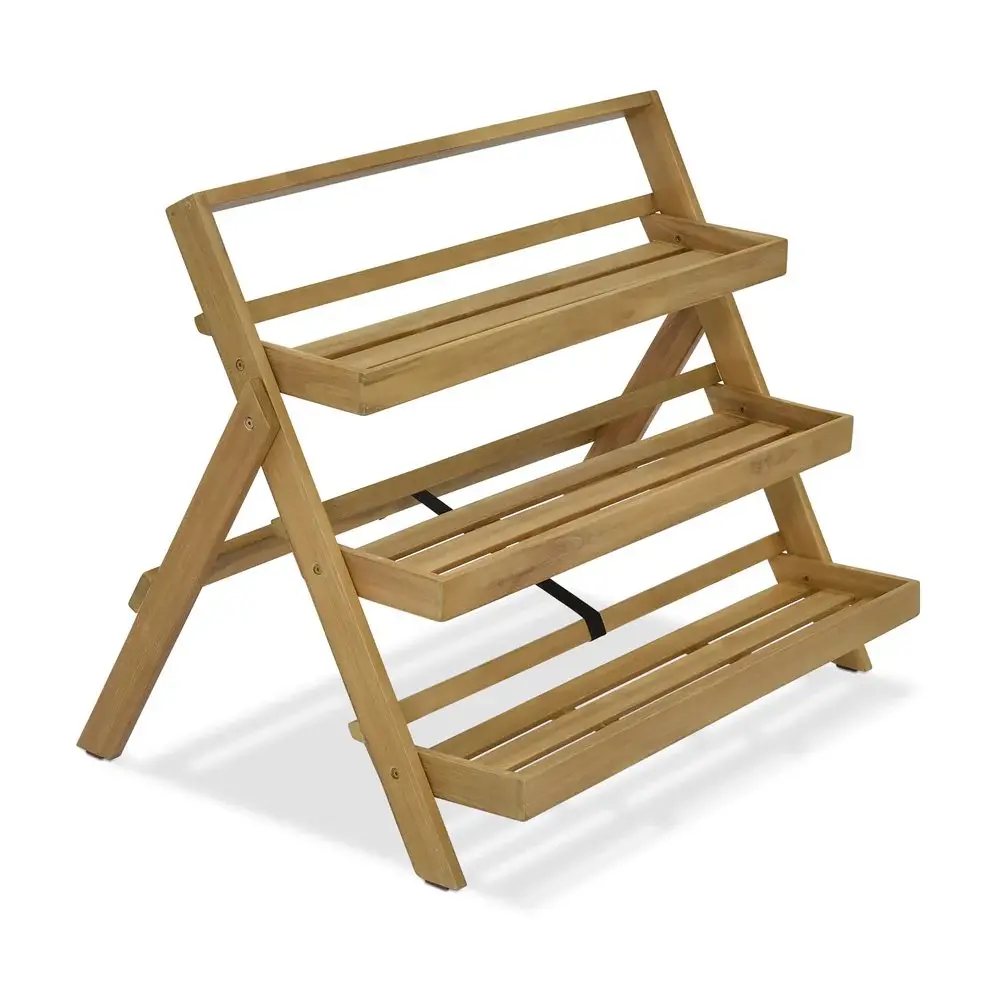 Folding Picnic Titchberry Jumbo Folding Plant Stand - Natural