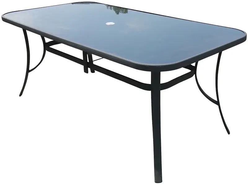 Seasonal Trends 50705 Outdoor Table, 60 x 38 W, 34 x 15 mm D, 28.56 H, Metal Frame, Rectangular Table