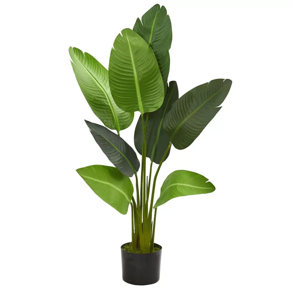 Nearly Natural 4 ft. Travelers Palm Artificial Tree Indoor Plant Home Decor