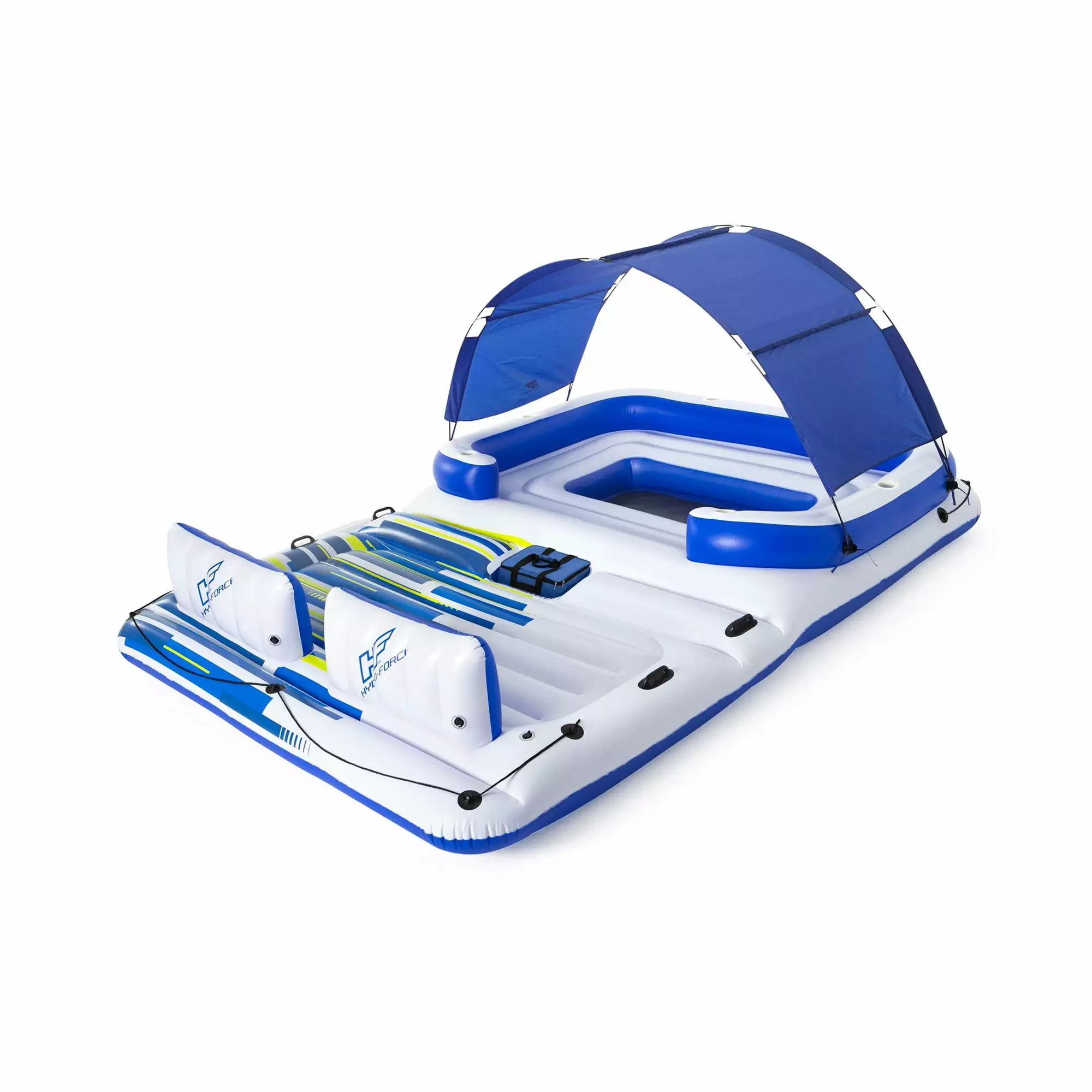 Bestway Hydro-Force Tropical Breeze 6-Person Inflatable Party Island Float Pool Lake Ocean