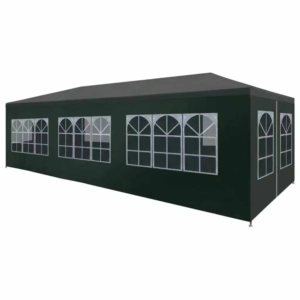 Anself Party Tent Side Panels 9.8x29.5ft Gazebo Canopy Green Shelter Weddings and Events