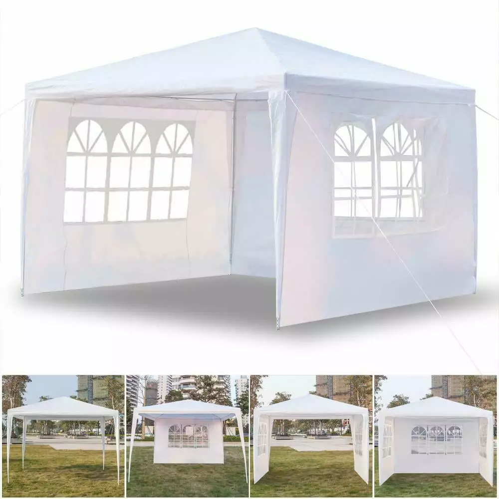 Goorabbit 3 Sides Waterproof White Wedding Party Tent 118 Spiral Tubes