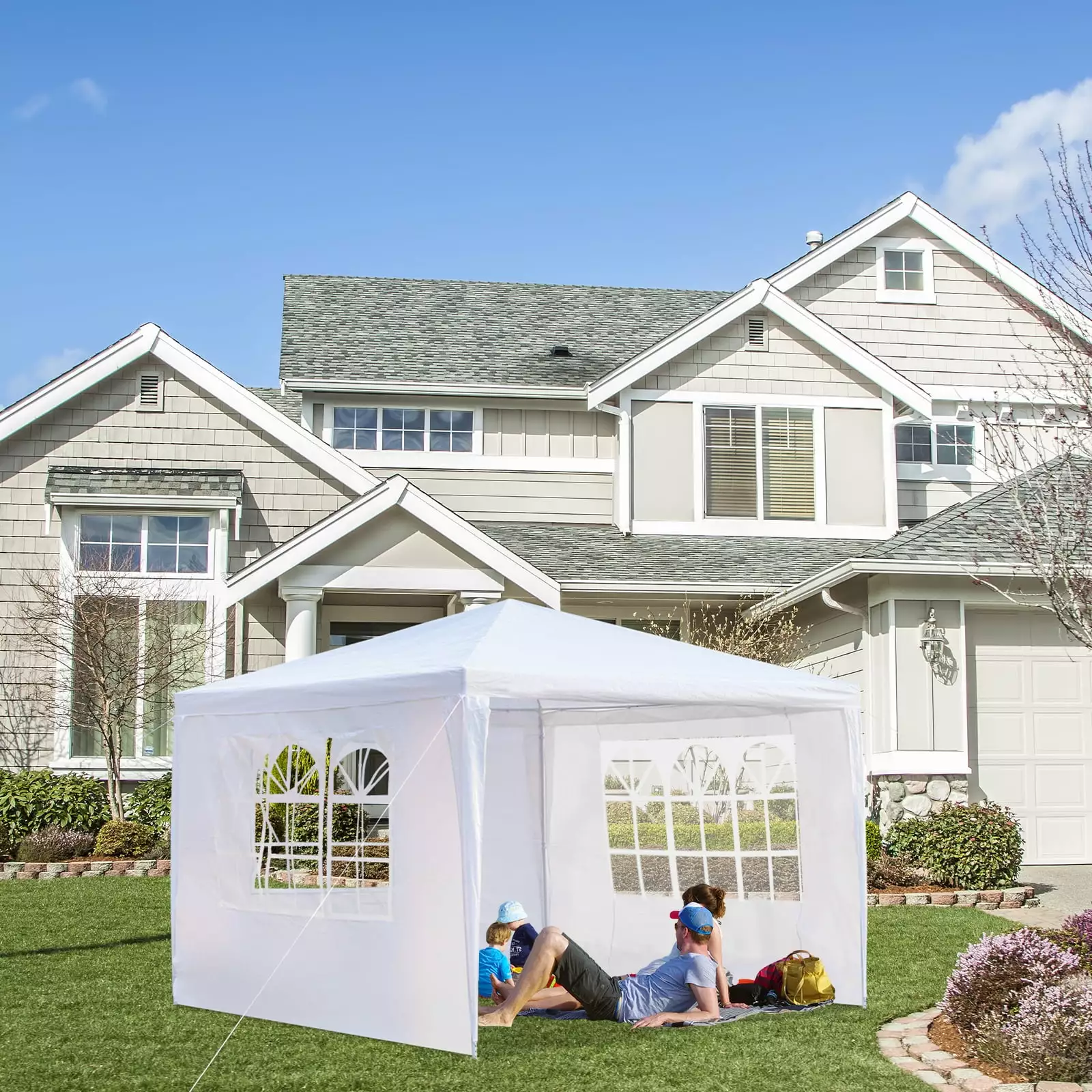 Ktaxon Third Upgrade 10'x10' Canopy Party Wedding Tent Gazebo 3 Sides