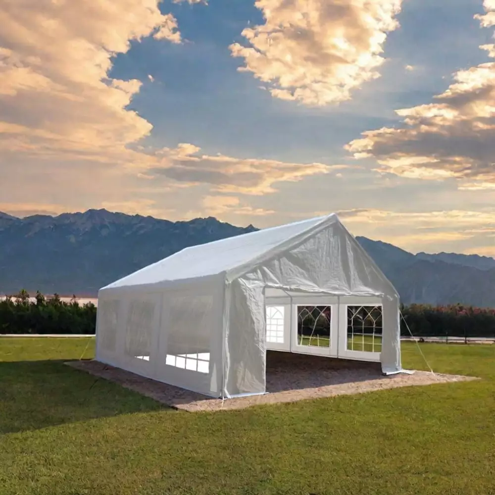 Yone JX JE 20x20 Feet Party Tent Heavy Duty Marquee Canopy Outdoor Wedding Tent Carport White