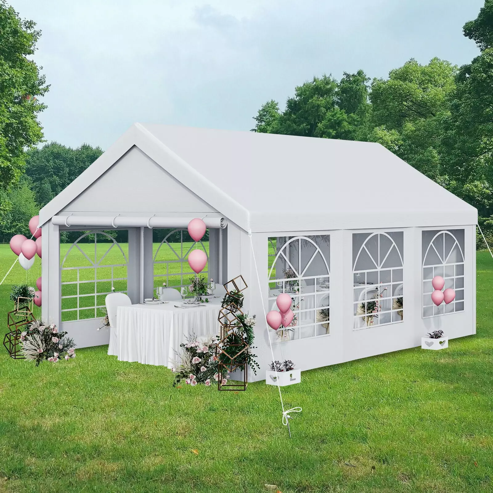ZGBY 13X20Ft Party Tent Outdoor Gazebo Beach BBQ Wedding Canopy Catering Events ZGBY Home Products
