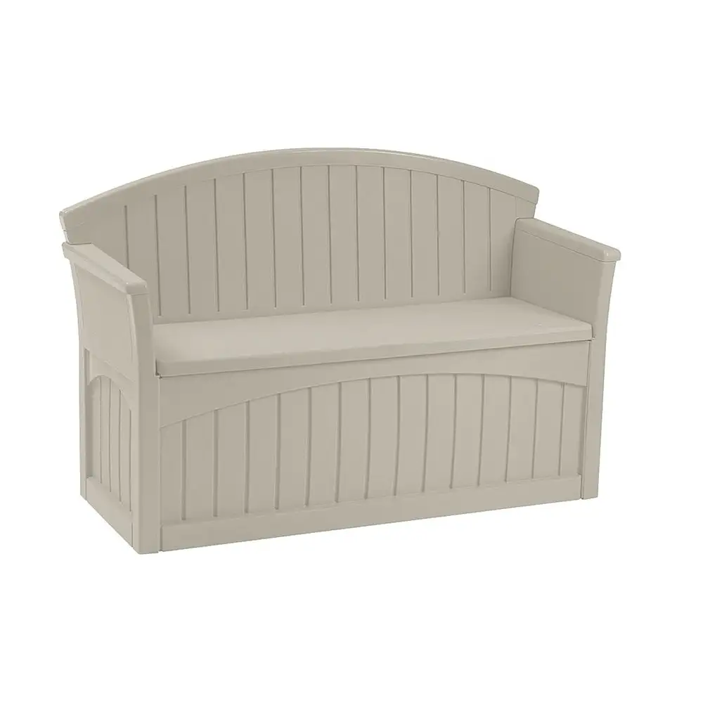 Suncast PB6700 Patio Bench Light Taupe 50 Gallon