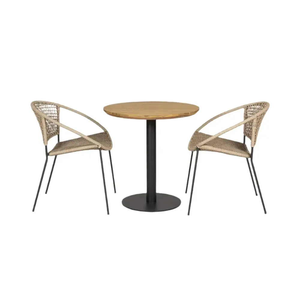 Decora Outdoor Bistro Set - Authentic Wheat (5-Piece Dining Set)