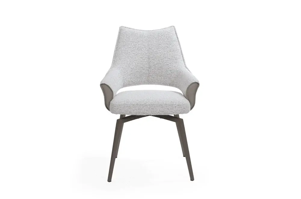 Flores Swivel Dining Chair - Grey