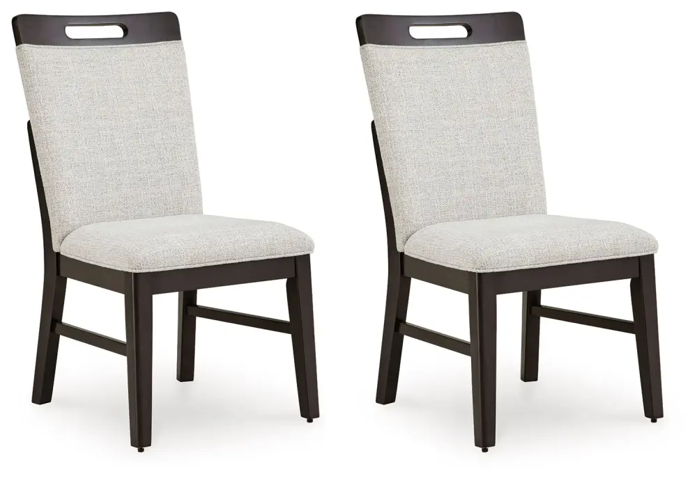 Neymorton - Dining Upholstered Side Chair (Set 2) - Light Gray / Cocoa