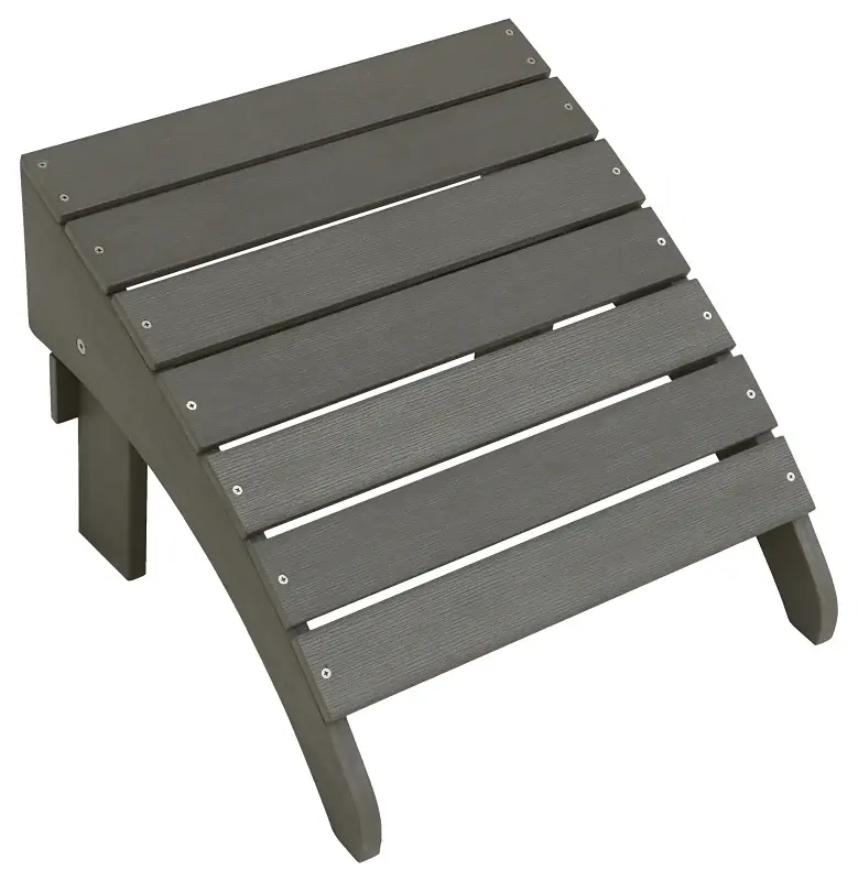 Seasonal Trends O8732QPW003 Adirondack Ottoman, 13.4 OAL, 18.1 OAW, 18.5 OAH, Adirondack Seat, Grey
