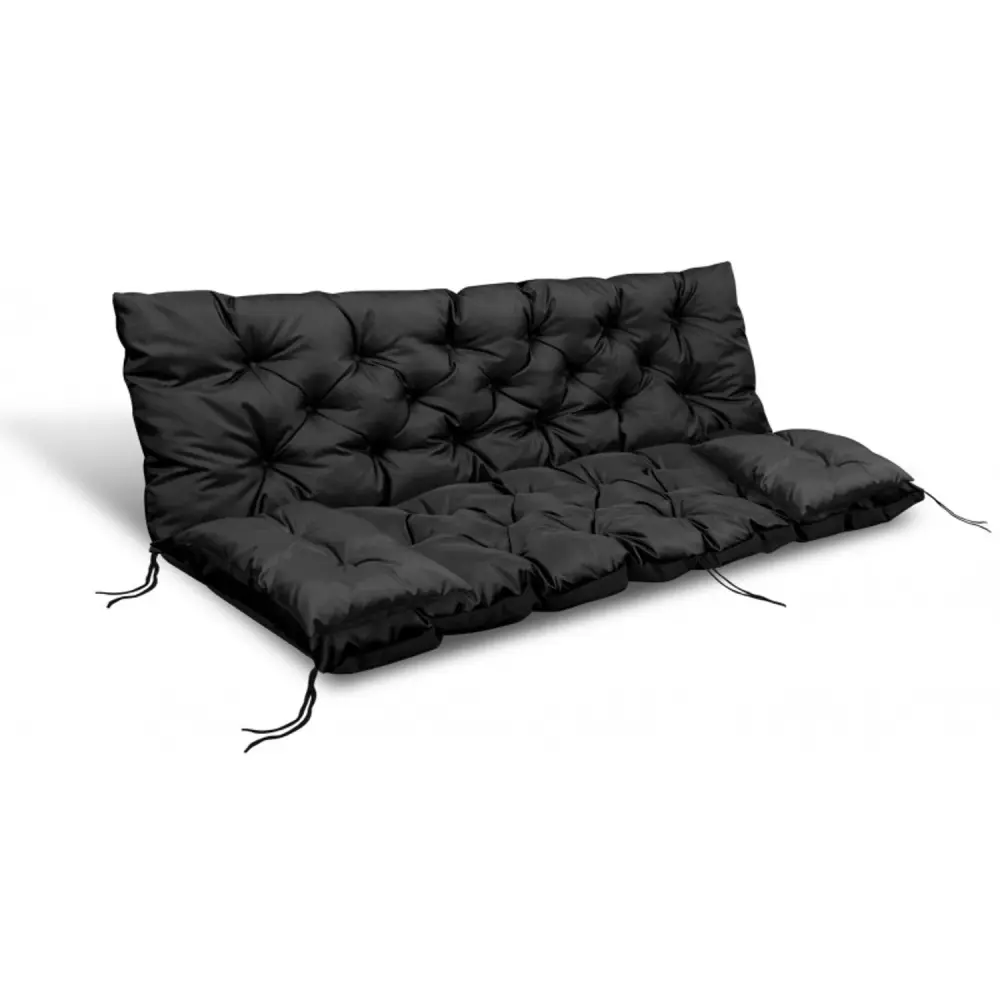Garden set ebony 120x60x50cm + 2 cushions 42 x 42 cm