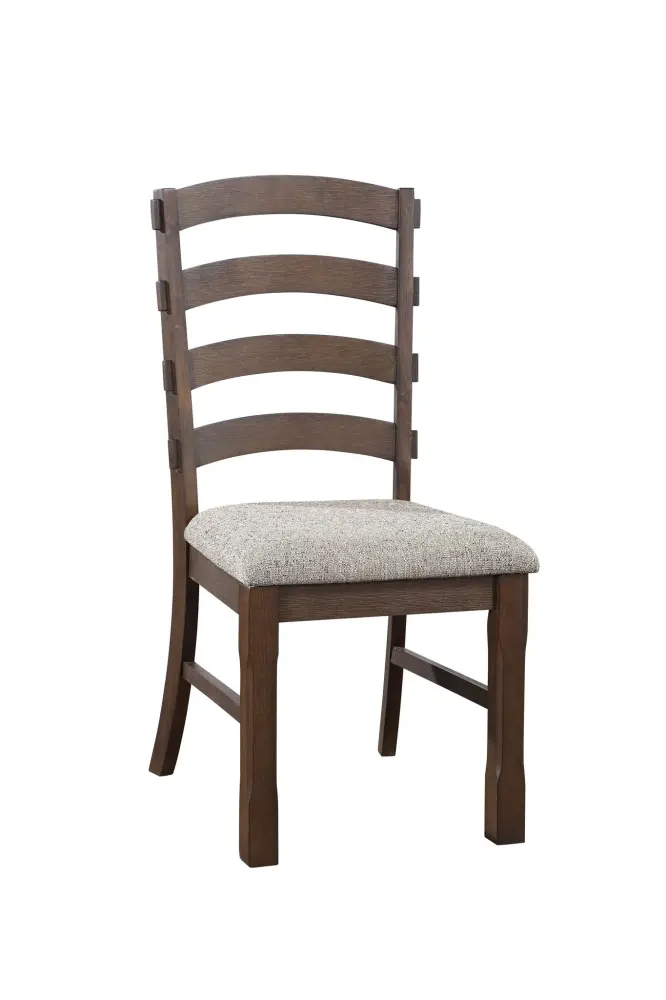 Pascaline - Rustic Side Chair (Set 2) - Gray / Chocolate